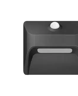 LED osvetlenie  08307L - LED nabíjateľné schodové svietidlo so senzorom STEP LIGHT 0,3W/3,7V 2200 mAh IP53 čierne 08307L