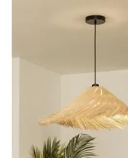 Svietidlá BRILAGI - LED luster na lanku CERIA BOHO 1xE27/40W/230V priemer 70 cm ratan BG3987+EG781136