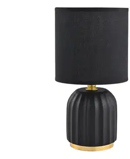 Lampy Zuma Line HS8723-BL - Stolná lampa 1xE14/40W/230V čierna/zlatá HS8723-BL