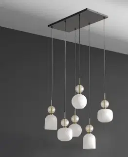 Lampy do obývačky Luster SOPHIA COGNAC WHITE 11594 PL6