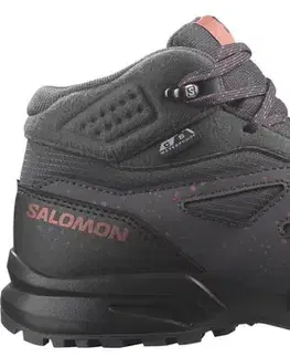 Vysoká outdoor obuv Salomon Outway Mid CSWP J Veľkosť: 31 EUR