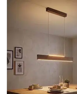 Svietidlá Eglo 39346 - LED závesný luster CLIMENE LED/17W/230V + LED/4,2W orech 39346