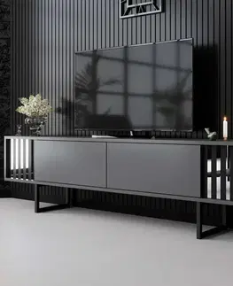 TV stolíky TV stolík Chrome Line - Anthracite, Black