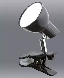 Lampy do spálne Lampa s klipom LED Noah 1478 čierna 5W LB