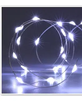 Vianočné dekorácie Svetelný drôt Silver lights 80 LED, studená biela, 395 cm