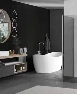 Sprchové dvere MEXEN/S - Kioto Sprchová zástena WALK-IN 110 x 95, transparent, nikel kefovaná 800-110-212-97-00-095