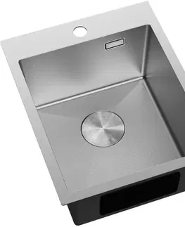 Kuchynské drezy MEXEN MEXEN - Solix oceľový drez 1-bowl 400 x 500 mm, nerez HC 6406401000-01HC