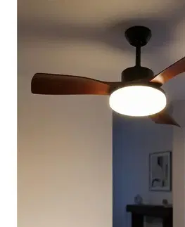 Ventilátory BRILAGI - LED Stmievateľný stropný látor LED/34W/230V 106 cm čierna/hnedá +DO WF-OSD-188