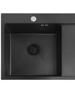 Kuchynské drezy REA REA - Oceľový drez Fin Black ZLE-06014