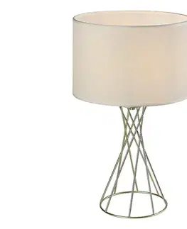Lampy Rabalux 74081 - Stolová lampa NIVRA 1xE27/40W/230V zlatá/biela 74081