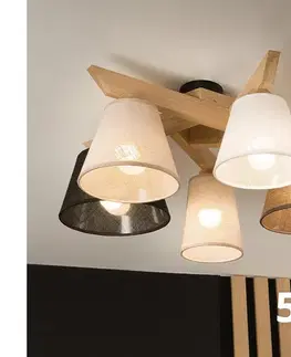 Svietidlá BRILAGI - LED  Prisadený luster ANTHONY 5xE14/40W/230V dub 8590828610823