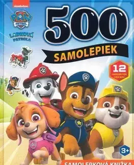 Nalepovačky, vystrihovačky, skladačky Labková patrola - 500 Samolepiek