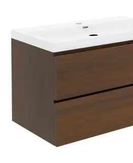 Kúpeľňový nábytok Kúpeľňová skrinka s umývadlom SAT B-Way 99x50x45 cm orech mat BWAY2100NUTU4 BWAY2100NUTU4