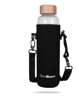 Športové fľaše GymBeam Sklenená fľaša Bamboo 600 ml