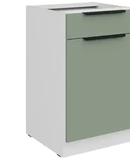 Kuchynské skrinky stojace Kuchynská skrinka Aria-Sa/Wh Anti Fingerprint 50d 1f 1s Bb
