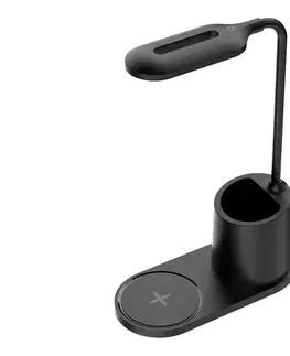 Lampy  LED Stolná lampa LED/3W/5V s bezdrôtovým nabíjaním čierna PDL1930B