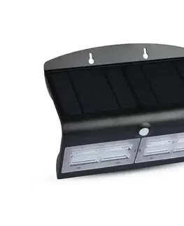 Svietidlá  LED Solárne nástenné svietidlo so senzorom LED/7W/3,7V 4000K IP65 4000 mAh čierna 8279