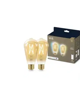 LED osvetlenie SADA 2x LED Stmievateľná žiarovka VINTAGE ST64 E27/6,7W/230V 2000-5000K Wi-Fi - WiZ 8719514551077