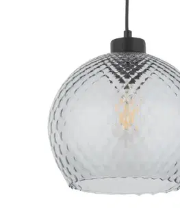 Lampy  Náhradné sklo pre luster a nástenné svietidlo DEVON E27, priemer 25 cm, dymovo-sivé 7486