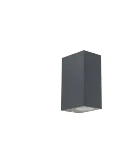 Vonkajšie nástenné svietidlá Inteligentná nástenná lampa tmavosivá IP44 vrátane 2 Wifi GU10 - Baleno