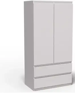 Šatníkové skrine Skriňa Merg biela