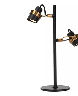Lampy Lucide 34544/02/30 - Stolná lampa TUNDRAN 2xGU10/5W/230V čierna 34544/02/30