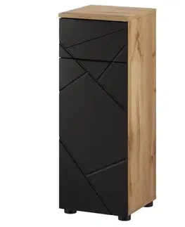 Skrinky do kúpeľne Szynaka Kúpeľňová skrinka nízka MAZI BLACK 45 | 30 cm