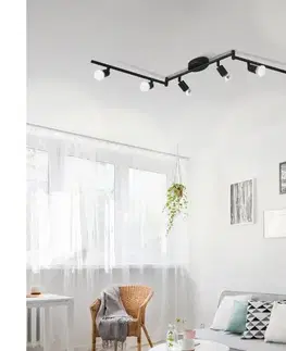Svietidlá Eglo 32433 - LED Bodové svietidlo BUZZ-LED 6xGU10/2,8W/230V 3000K čierna 32433