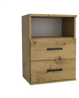 Všetky produkty Nočný stolík Goda III 2S artisan + čierna rukoväť