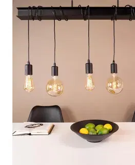 Svietidlá Eglo 43712 - Luster na lanku TOWNSHEND 6xE27/60W/230V čierna 43712