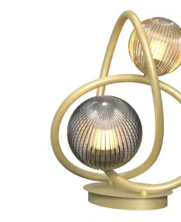 Lampy Wofi 8015-204 - LED Stolná lampa METZ 2xG9/3,5W/230V zlatá/šedá 8015-204