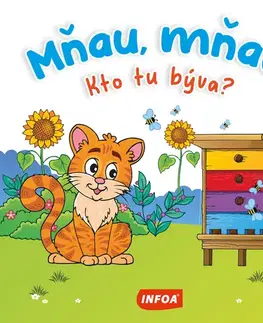Leporelá, krabičky, puzzle knihy Kto tu býva? Mňau, mňau (SK vydanie)