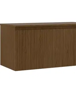 Kúpeľňový nábytok MEXEN/S - Rivel kúpeľňová skrinka pod umývadlo 100 cm s doskou, 1 šuplík, reliéf, orech 91A20-10047-1-BFC86