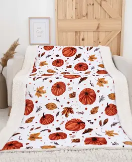 Deky MKLozkoviny.sk Baránková deka mikroplyš Exclusive 150 × 200 cm – Jesenná nálada