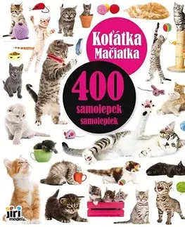 Nalepovačky, vystrihovačky, skladačky 400 samolepiek Mačiatka