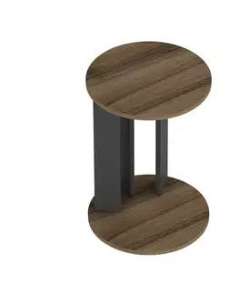 Konferenčné stolíky Príručný stolík / Odkladací stolík Ema - Walnut, Anthracite