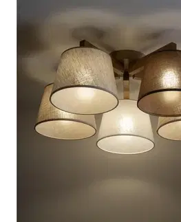 Svietidlá BRILAGI - Prisadený luster LATTE SABIA 5xE27/15W/230V borovica/mix 11584