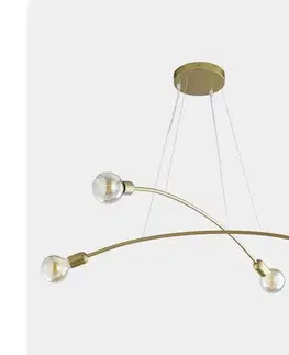 Svietidlá  Luster na lanku HELIX 4xE27/60W/230V gold 2727