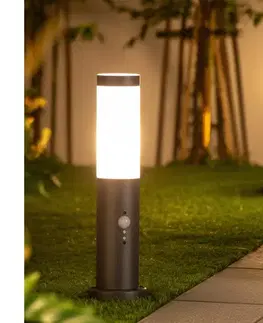 Záhradné lampy BRILAGI - Vonkajšia lampa so senzorom NOVA 1xE27/15W/230V 40 cm IP44 antracitová FG-KH142PSH-40-SEN-ANT