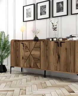 Komody Konzolový stolík Venedik - Walnut