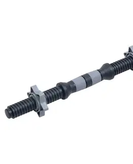 Osy k činkám Hriadeľ na jednoručnú činku inSPORTline Plafor 41cm/30mm • plastový • so závitom a objímkami