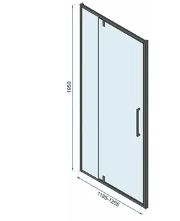 Sprchové dvere REA/S - Sprchová kabína Rapid Swing Chrom Dvere: 100 x Sprchová zástena: 80 KPL-K4606