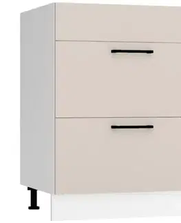 Kuchynské skrinky stojace Kuchynská skrinka Max D60pc S/2 Zasl   svetlobéžová