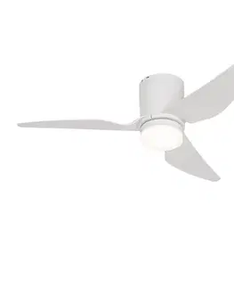 Stropné ventilátory Stropný ventilátor biely 123 cm vrátane LED stmievateľný s diaľkovým ovládaním - Patty