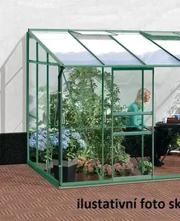 Skleníky Skleník k stene VITAVIA IDA 6500 polykarbonát zelený Dekorhome