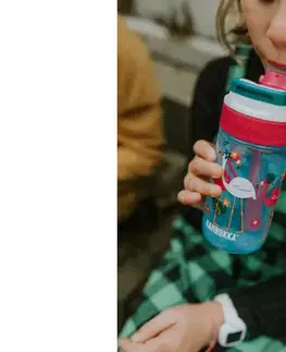 Zdravé fľaše na vodu Kambukka Zdravá fľaša pre deti Lagoon 400 ml - Blue Flamingo