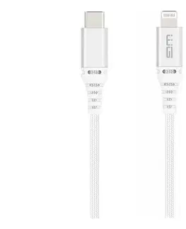 Predlžovacie káble Winner Group - USB kábel MFI Lightning / USB-C 1m biela WINKMFITYPCWH