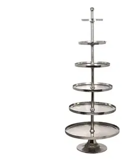 Taburetky Eglo 427652 - Servírovací stojan BABIRIK 206x79 cm strieborný 427652