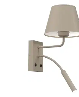 Svietidlá  Nástenné svietidlo ARDEN 1xE27/15W/230V + 1xG9/8W béžové 4223