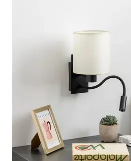 Svietidlá BRILAGI - LED Nástenná lampa NUBILA 1xE27/25W/230V + LED/3W čierna/krémová BG1558+BG1585